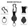 MengH-SHOP Porte-Clé Rétractable Mousqueton Clip Clé avec Cordon en Fil D'acier Multioutil pour Homme Clés Carte D'identité 2 Pi