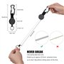 MengH-SHOP Porte-Clé Rétractable Mousqueton Clip Clé avec Cordon en Fil D'acier Multioutil pour Homme Clés Carte D'identité 2 Pi