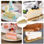 Planches à Gâteaux à la Mousse Supports à Gâteau Triangulaire en Carton Doré Jetable Plateau de Desserts Assiettes en Papier à B
