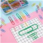 Trombones Ensemble Stationnaire Trombones Colorés Petits Moyens Grands Trombones 28mm, 50mm, 100mm pour Papiers, Ecoles, Fournit