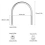 YEYIT Lot de 6 boulons en U en acier inoxydable 304 M6 x 51 mm u bolt stainless durable antirouille boulons en u avec rondelle d