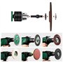 YEYIT Lot de 10 accessoires pour meuleuse d'angle et perceuse manuelle – Tige de connexion, clé, écrou à bride, disques de coupe