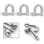 Dtoterul Manille Inox 12 Pièces M4 Manille Inox Acier Manille de Levage Manille D'anneau de D de Chaîne Manille Goupille Vis Bou