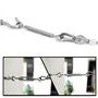 Tendeur Cable 6 Pièces M5 Tendeur Cable Inox 304 Réglable Crochet de Ridoir et Oeil pour Tendeur de Fil Cable Acier Corde Croche