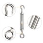 Tendeur Cable 6 Pièces M5 Tendeur Cable Inox 304 Réglable Crochet de Ridoir et Oeil pour Tendeur de Fil Cable Acier Corde Croche