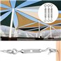 Tendeur Cable 6 Pièces M5 Tendeur Cable Inox 304 Réglable Crochet de Ridoir et Oeil pour Tendeur de Fil Cable Acier Corde Croche