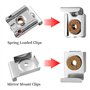 BuxiuGK 5 Set(20 Pièces) Clips de Suspension de Miroir Clips de Montage Miroir Clips de Miroir à Ressort en Métal avec des Fiche