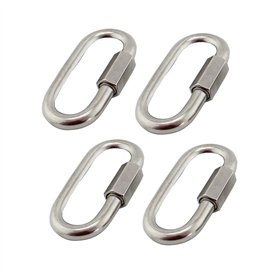 BuxiuGK Lot de 4 M6/0.24" Maillon Rapide en Acier Inoxydable 304