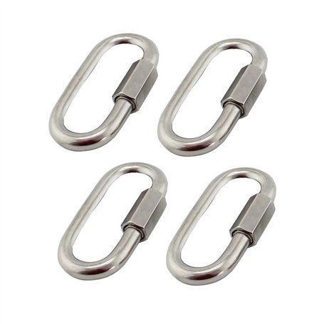 BuxiuGK Lot de 4 M6/0.24" Maillon Rapide en Acier Inoxydable 304