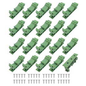 BuxiuGK 10 Ensembles(20Pièces) 35mm DIN C45 Adaptateurs de Rail de Montage Support pour le montage sur rail DIN C45