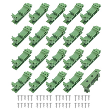 BuxiuGK 10 Ensembles(20Pièces) 35mm DIN C45 Adaptateurs de Rail de Montage Support pour le montage sur rail DIN C45