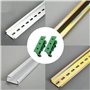 BuxiuGK 10 Ensembles(20Pièces) 35mm DIN C45 Adaptateurs de Rail de Montage Support pour le montage sur rail DIN C45,Vert