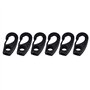 Dilwe 6 Pcs Kayak d'arrimage, Multi Purpose Haute Résistance en Nylon Noir Clip d'arrimage Crochets pour Kayak canoë Bungee