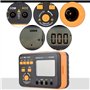 VC60B LCD MegOhm Mètre, Testeur de résistance d'isolement numérique mégohmmètre 200MΩ / 2GΩ avec fils de test et clips de test