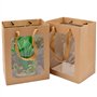 YHSKJCD 10 Pièces Sac en Papier Sac kraft, Boîte de Cadeau en Papier Kraft, Sacs Cadeaux Avec Poignées, Sac Cadeau avec Fenêtre 