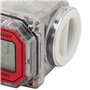 Compteur de Turbine Mini Numérique Débitmètre à Turbine Compteur de débit de Carburant 15-120L 1" NPT(Rouge)