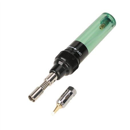 Souder au gaz sans fil butane chalumeau à gaz Souder le fer à souder pistolet stylo de soudage 1300(Vert)