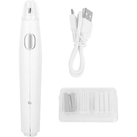 Gomme Électrique Hilitand Rechargeable avec 16 Recharges de Remplacement (White)