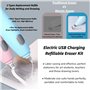 Gomme Électrique Hilitand Rechargeable avec 16 Recharges de Remplacement (White)