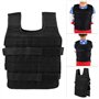 Gilet Lesté d'Entraînement et de Course - Veste de Formation Pondérée Réglable 15Kg en Tissu d'Oxford pour La Forme Physique