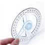 2 pièces 360 Degrés Rapporteur Règle Bras Oscillant Angle Rapporteur en Plastique Cercle Mesure po