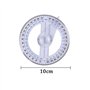 MaoNativey Cercle Rapporteur, 2 pièces 360 Degrés Rapporteur Règle Bras Oscillant Angle Rapporteur en Plastique Cercle Mesure po