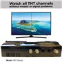 LEYF Amplificateur 2 Sorties TV/Gain réglable 25 dB/Amplificateur Antenne TV/Ampli pour TNT HD Signal UHF 10-25 dB/VHF 0-15 dB