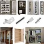 120 Pièces Chevilles de Support d'Étagère, 4 Style L Forme Support Équerre, Goupilles de Support, Métal Nickelé Supports de Plaq