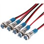 CESFONJER 5 Pcs Bleue 12V 6mm Tableau De Bord LED Indicateur D'Avertissement Lampe Témoin Lumineux, Approprié aux voitures, aux 