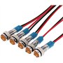 CESFONJER 5 Pcs Jaune 12V 8mm Tableau De Bord LED Indicateur D'Avertissement Lampe Témoin Lumineux, Approprié aux voitures, aux 