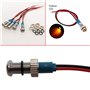 CESFONJER 5 Pcs Jaune 12V 8mm Tableau De Bord LED Indicateur D'Avertissement Lampe Témoin Lumineux, Approprié aux voitures, aux 