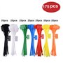 GTIWUNG 175Pcs Nylon Câble Zip Liens étiquettes Marqueur Verrouillage Automatique avec 320Pcs étiquettes pour la Gestion des câb