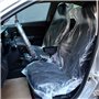 Feawiih Lot de 100 housses de siège jetables en plastique transparent et facile à installer pour les amateurs de voiture