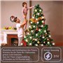 Oiamker Guirlande Lumineuse Sapin de NoëL, 2M 280 LED Guirlande Lumineuse Arbre Noel avec Anneau et 8 Modes Lumineux, Waterproof