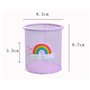 UQMIQURA 2 Pièces Pot à Crayons en Métal, Multifonction Porte-Stylo Rond en Métal Pour Desk Office Classroom Home School - Rose