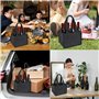 Lot de 2 Sac à Bouteilles, Porte-gobelet en Feutre pour 6 Bouteilles, Réutilisable Sac en Feutre Pliable avec Poignées pour Bout