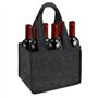 Lot de 2 Sac à Bouteilles, Porte-gobelet en Feutre pour 6 Bouteilles, Réutilisable Sac en Feutre Pliable avec Poignées pour Bout