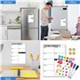 Planning Frigo Magnétique Effaçable - Calendrier Magnetique Frigo - Tableau Semaine pour Réfrigérateur avec 4 Aimants, Calendrie