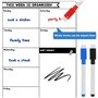 Planning Frigo Magnétique Effaçable - Calendrier Magnetique Frigo - Tableau Semaine pour Réfrigérateur avec 4 Aimants, Calendrie