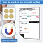 Planning Frigo Magnétique Effaçable - Calendrier Magnetique Frigo - Tableau Semaine pour Réfrigérateur avec 4 Aimants, Calendrie
