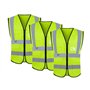 Kellegour 3 Pcs Gilet de sécurité avec Poches et Fermeture éclair