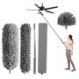 Euleryoo Plumeau Télescopique 5 Pièces - Tête De Loup Longueur Maximale 250cm - Microfibre Lavable pour Plafonds