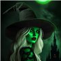 gagift world Chapeau de sorcière en feutre noir de 45 cm pour adultes et adolescents, accessoire d'alchimie fantaisie, cosplay, 