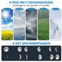 Station météo radio avec capteur extérieur, température intérieure et extérieure/humidité de l'air, station météo sans fil avec 