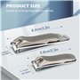 SUTOUG Lot de 2 coupe-ongles solides et robustes pour ongles épais pour ongles des mains et des pieds, coupe-ongles en acier ino