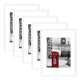 Scholar Tree Lot de 5 cadres photo blancs de 30 x 40 cm avec support pour affiche de 30 x 40 cm