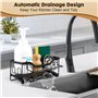 Sinnsally Organisateur Evier Cuisine,Porte Eponge Evier Cuisine avec Vidange Automatique Rangement Eponge Evier Cuisine Organisa