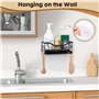 Sinnsally Organisateur Evier Cuisine,Porte Eponge Evier Cuisine avec Vidange Automatique Rangement Eponge Evier Cuisine Organisa