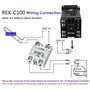 Régulateur de température numérique REX-C100, 0 ℃ ~ 1300 ℃ Alarme PID Kits Digital Smart Thermostat Relais Sortie avec Type K