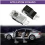 Merautop SJ Lot de 4 projecteurs LED pour portière de voiture - Projecteur de logo - Accessoires A1/A3/A4/A5/A6/A7/A8/Q2/Q3/Q5/Q